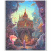 Weird Creepy House Surreal Art Sticker (Voorkant)