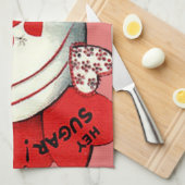 Weird Cute Funny Sugar Bowl Heart Valentijn Theedoek (Quarter Fold)