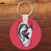 Weird Ear Monster Digital Art Sleutelhanger (Voorkant)