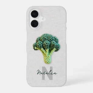 Weird Elegant Minimalistische Gehaakte Broccoli Na iPhone 16 Hoesje