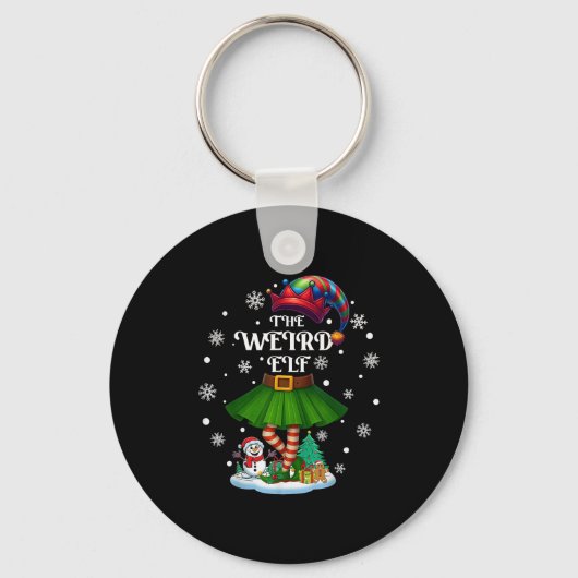 Weird Elf Squad Xmas Women Girls Mom Christmas Fam Sleutelhanger (Voorkant)