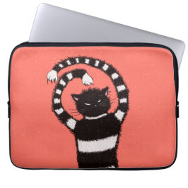 Weird Evil Cat Laptop Sleeve