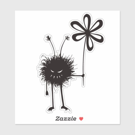 Weird Evil Flower Bug Gothic Sticker (Vel)