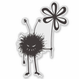 Weird Evil Flower Bug Gothic Sticker