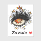 Weird Eye Cool Macabre Witchy Halloween Sticker (Vel)