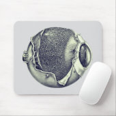 Weird Eyeball Modern  Tekening | Grijs Muismat (Met muis)