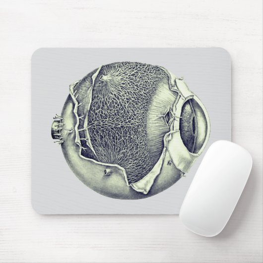 Weird Eyeball Modern  Tekening | Grijs Muismat (Met muis)