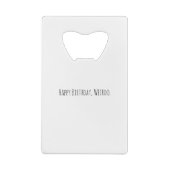 WEIRD-feestdag Creditkaart Flessenopener (Achterkant)