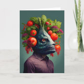 Weird Fishhead Persoon alle gelegenheden Kaart (Voorkant)