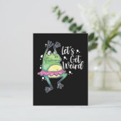 Weird Frog Funny Dancing Amphibian Briefkaart (Staand voorkant)