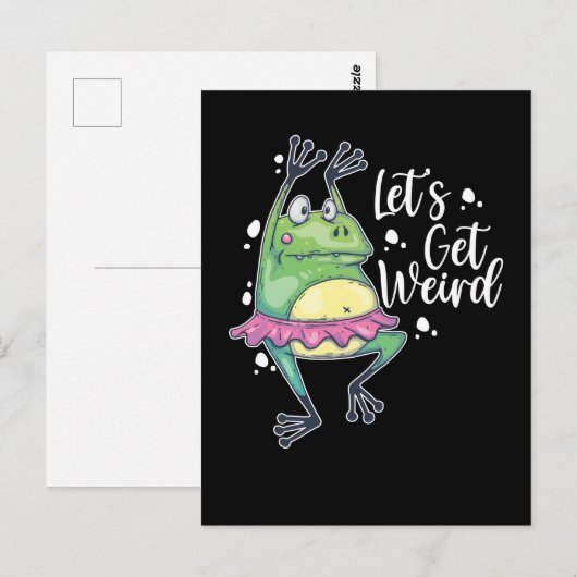 Weird Frog Funny Dancing Amphibian Briefkaart (Voorkant / Achterkant)