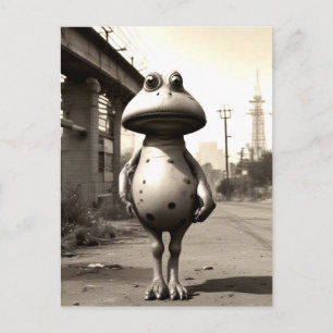Weird Frog Standing beroemd gemaakt door Bridge Briefkaart