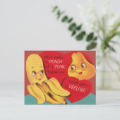 Weird Funny Banana Pear Appel Valentijn Feestdagenkaart (Staand voorkant)