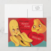 Weird Funny Banana Pear Appel Valentijn Feestdagenkaart (Voorkant / Achterkant)