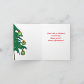 Weird Funny Bizarre Pickle Kerstmis Feestdagen Kaart (Binnen)