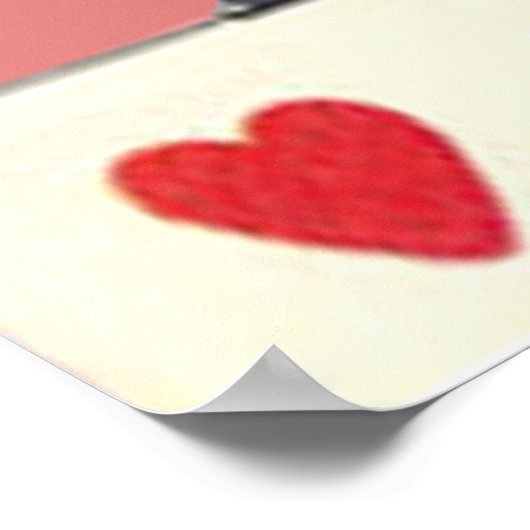 Weird Funny Lamp Light Heart Valentijn Poster (Hoek)