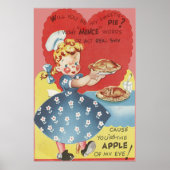 Weird Funny Mince Apple Pie Valentijn Poster (Voorkant)