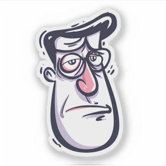 Weird Funny Monster Sticker – Crazy Cartoon Charac (Voorkant)