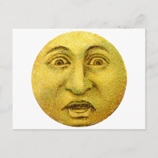 Weird Funny Moon Man Briefkaart