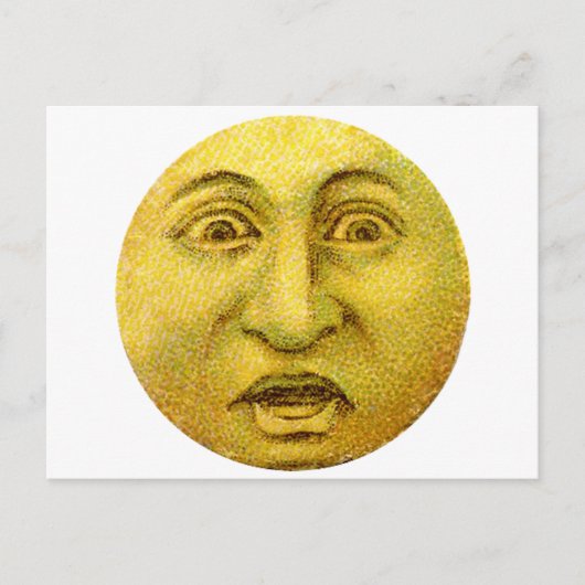 Weird Funny  Moon Man Briefkaart (Voorkant)