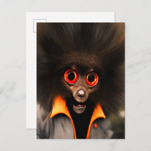 Weird Furry Creature  Briefkaart (Voorkant / Achterkant)