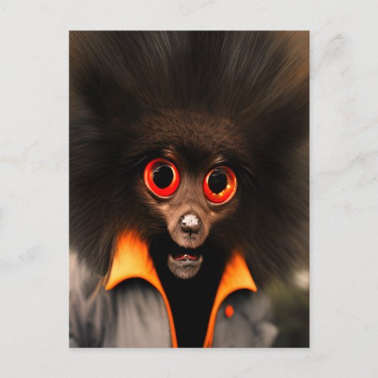 Weird Furry Creature Briefkaart (Voorkant)