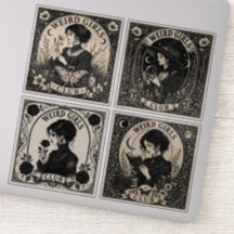 Weird Girls Club Gotische Art Nouveau Vinyl Sticke