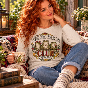 Weird Girls Club Grappige Kikker Vintage Botanisch Tri-Blend Shirt