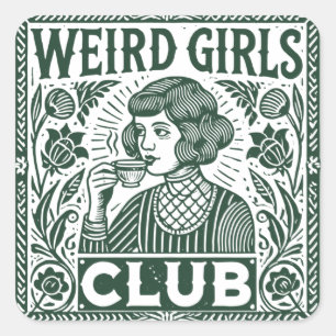 Weird Girls Club Vierkante Sticker