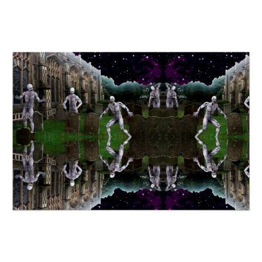 Weird Graveyard Zombies Perfect Poster (Voorkant)