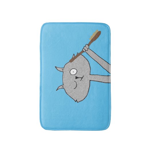 Weird Gray Cat Badmat (Voorkant Verticaal)