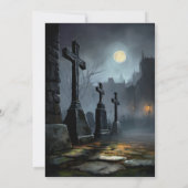 Weird Grim Reaper with Cupcake Birthday Party Kaart (Achterkant)