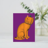 Weird Halloween Cat Briefkaart (Staand voorkant)