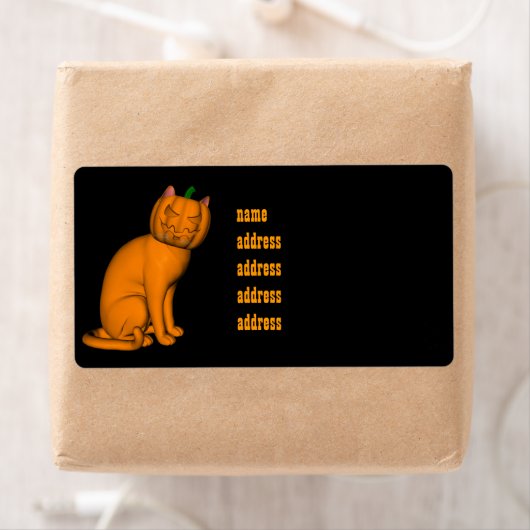 Weird Halloween Cat Etiket (Insitu)