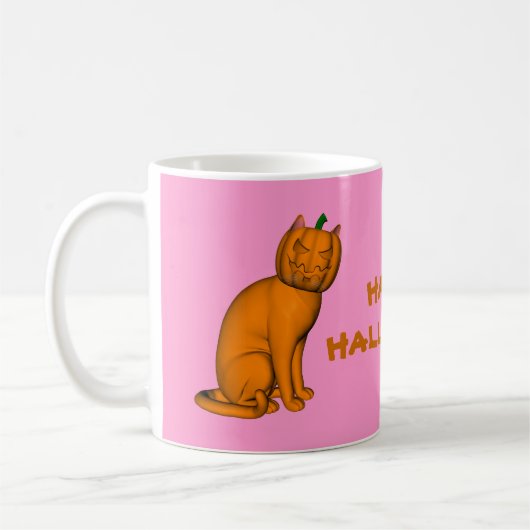 Weird Halloween Cat Koffiemok (Links)
