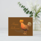 Weird Halloween Rooster Briefkaart (Staand voorkant)