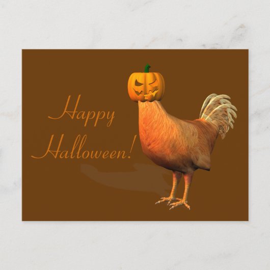 Weird Halloween Rooster Briefkaart (Voorkant)