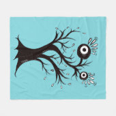 Weird Ink Tekening boommonster Fleece Deken (Voorkant (Horizontaal))