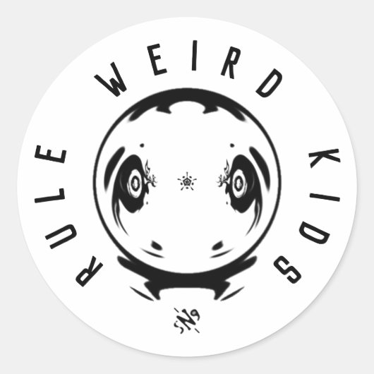 Weird Kids Rule Sticker – Funny Weirdness Motto (Voorkant)