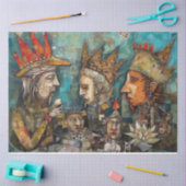 Weird Kings Mannen onder het Zee collage decoupage Tissuepapier (Craft)