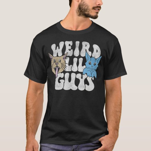 Weird Lil Jongens Cat Retro T-shirt (Voorkant)