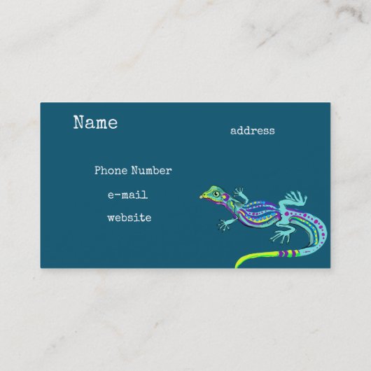 Weird Lizards Visitekaartje (Achterkant)