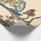 WEIRD MEDIEVAL BESTIAIR MAKEN MUZIEK, konijn, hond Cadeaupapier (Hoek)