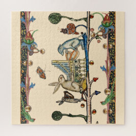 WEIRD MEDIEVAL BESTIAIR MAKEN MUZIEK, konijn, hond Legpuzzel