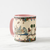 WEIRD MEDIEVAL BESTIAIR MAKEN MUZIEK, konijn, hond Mok (Voorkant links)