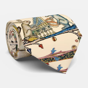 WEIRD MEDIEVAL BESTIAIR MAKEN MUZIEK, konijn, hond Stropdas