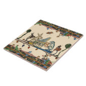 WEIRD MEDIEVAL BESTIAIR MAKEN MUZIEK, konijn, hond Tegeltje (Zijkant)