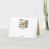 WEIRD MEDIEVAL BESTIAIR MAKEN MUZIEK, konijn, voge Feestdagen Kaart (Achterkant)