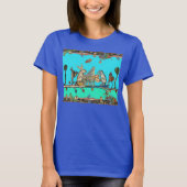 WEIRD MEDIEVAL BESTIAIR MAKEN MUZIEK, konijnenblau T-shirt (Voorkant)