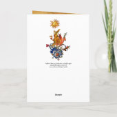 WEIRD MEDIEVAL BESTIARY,ALCHEMIST,RED DRAGON,Blue Feestdagen Kaart (Achterkant)